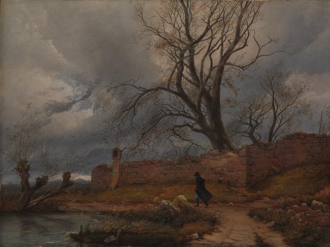 Karl Julius von Leypold Wanderer im Sturm